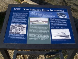 New Forest Beaulieu River WW2 Information Board Bucklers Hard